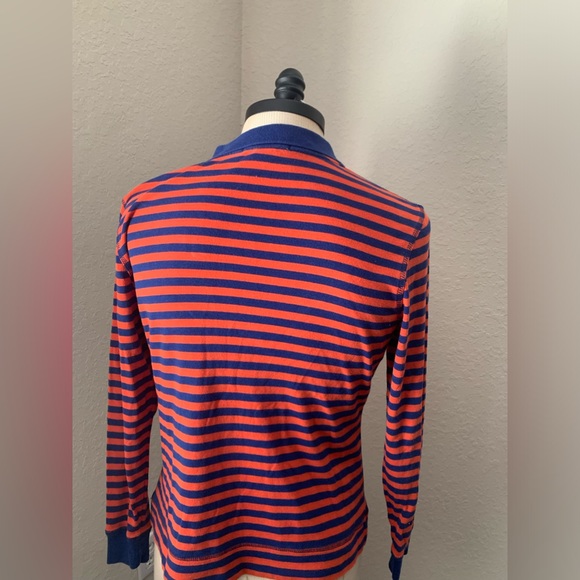 Gators Mens L Polo College Classics Blue Orange Striped 100% Cotton - Picture 5 of 6